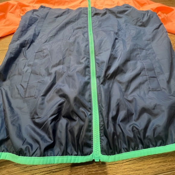 Lands End Kids Packable Rain Jacket, Lightweight, Colorblock, XL, Spring, Hood - Picture 12 of 15